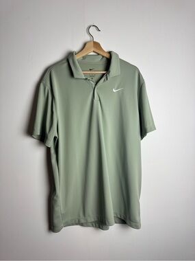Nike Men’s Polo Shirt - Sage Green with White Swoosh
